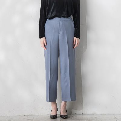 パウダーツイルストレッチパンツ≪洗濯機で洗える／防シワ／セットアップ対応≫