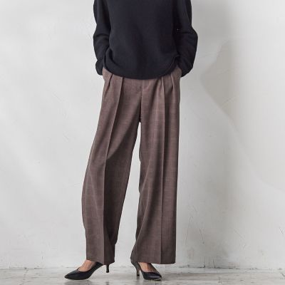 グレンチェックパンツ≪洗濯機で洗える≫