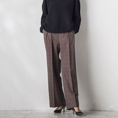 グレンチェックパンツ≪洗濯機で洗える≫