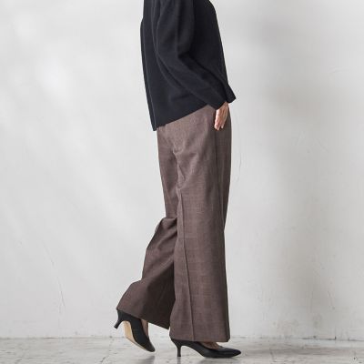 グレンチェックパンツ≪洗濯機で洗える≫