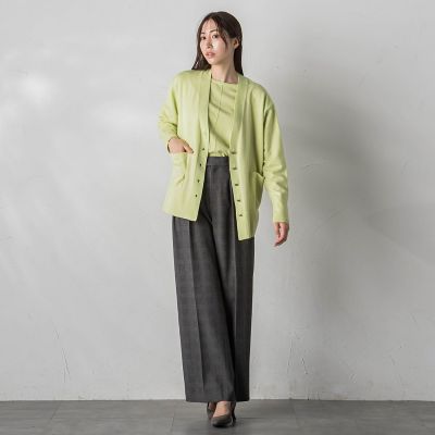グレンチェックパンツ≪洗濯機で洗える≫