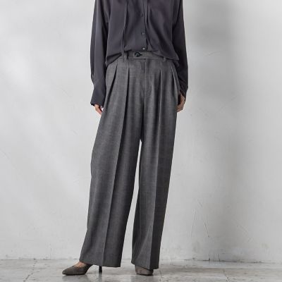 グレンチェックパンツ≪洗濯機で洗える≫