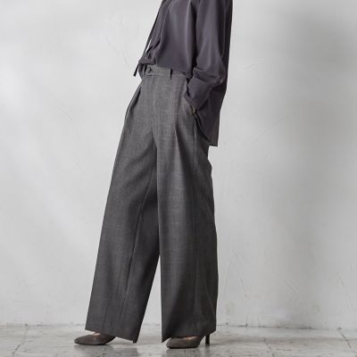 グレンチェックパンツ≪洗濯機で洗える≫
