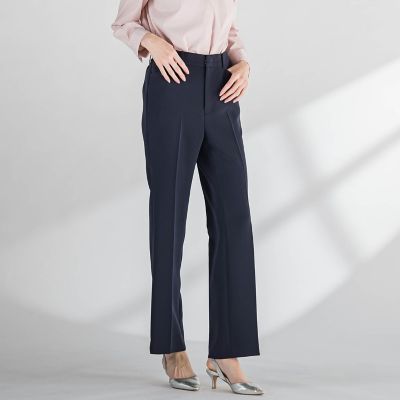 セラテリーダブルクロスセミフレアパンツ≪洗濯機で洗える≫