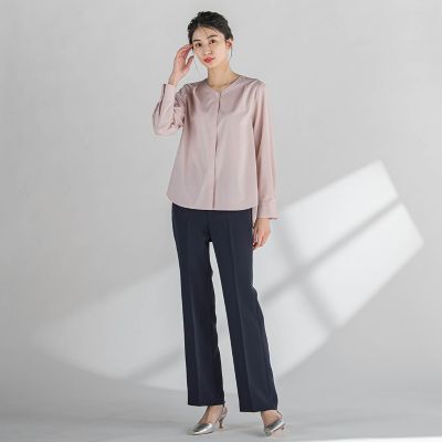 セラテリーダブルクロスセミフレアパンツ≪洗濯機で洗える≫