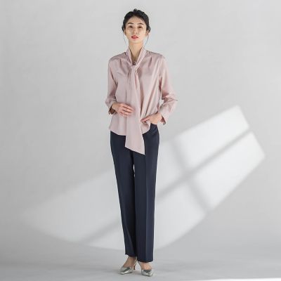 セラテリーダブルクロスセミフレアパンツ≪洗濯機で洗える≫