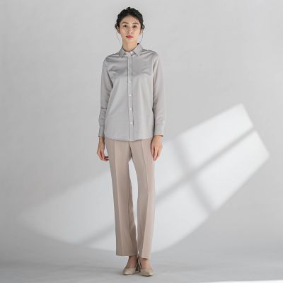 セラテリーダブルクロスセミフレアパンツ≪洗濯機で洗える≫