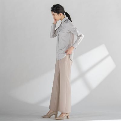 セラテリーダブルクロスセミフレアパンツ≪洗濯機で洗える≫
