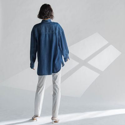 【ＷＥＢ限定】デニムライクハイテンションパンツ≪洗濯機で洗える≫