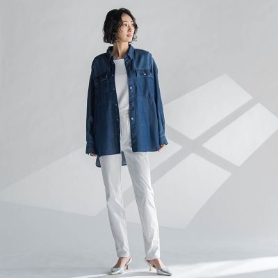 【ＷＥＢ限定】デニムライクハイテンションパンツ≪洗濯機で洗える≫