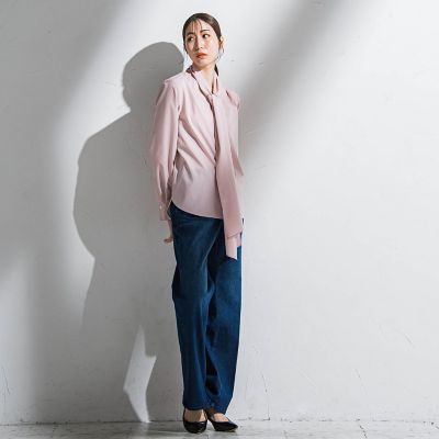 ストレッチデニムパンツ≪洗濯機で洗える≫