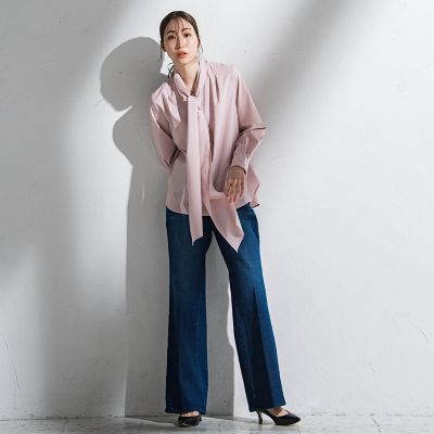 ストレッチデニムパンツ≪洗濯機で洗える≫