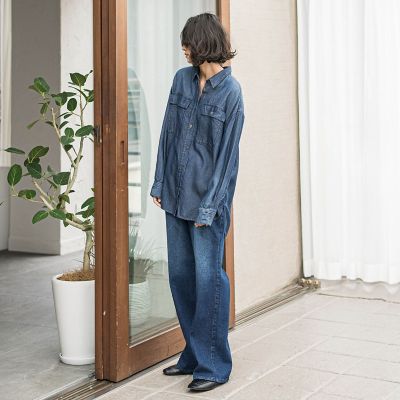 ストレッチデニムパンツ≪洗濯機で洗える≫