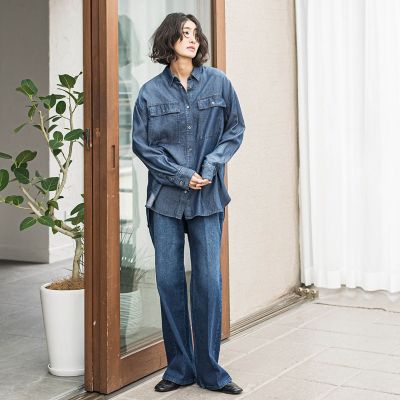 ストレッチデニムパンツ≪洗濯機で洗える≫