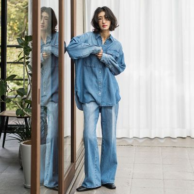 ストレッチデニムパンツ≪洗濯機で洗える≫