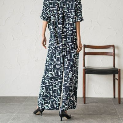 幾何柄パンツ≪洗濯機で洗える≫ | la.f（Women）/ラ エフ | 三越