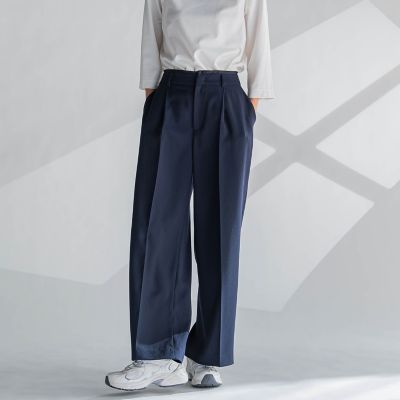 麻調ワイドパンツ≪洗濯機で洗える≫