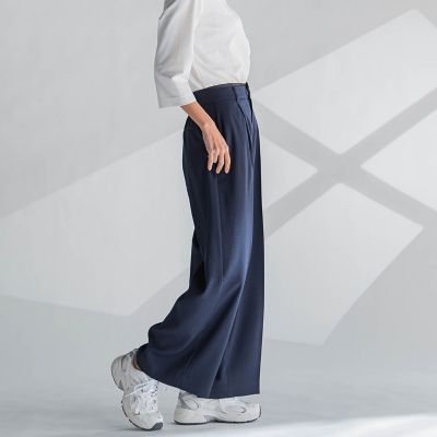 麻調ワイドパンツ≪洗濯機で洗える≫