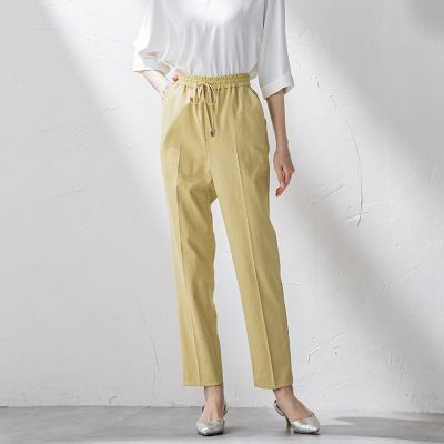 ラエフ la.f テーパードパンツ 洗濯機で洗える/吸水速乾 イエロー