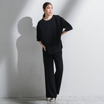 シワレス”ワイドパンツ≪洗濯機で洗える≫ | la.f（Women