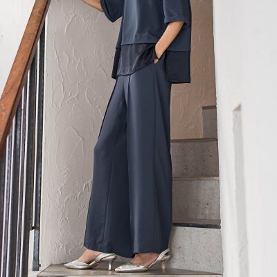 シワレス”ワイドパンツ≪洗濯機で洗える≫ | la.f（Women