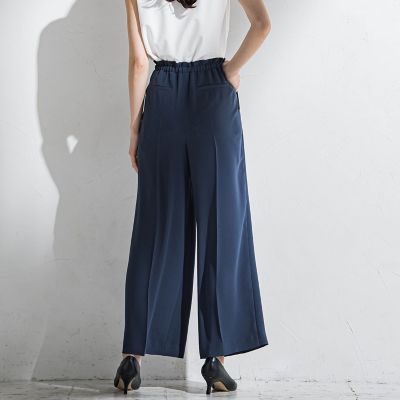 大人気新品をすべて シワレス”ワイドパンツ≪洗濯機で洗える≫ la.f（Women | パンツ
