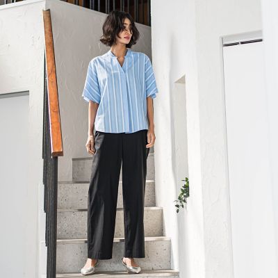 バックラッシュリネン混パンツ≪洗濯機で洗える≫