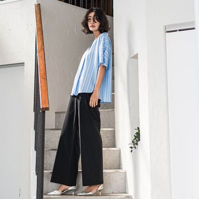バックラッシュリネン混パンツ≪洗濯機で洗える≫