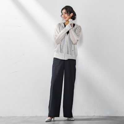 バックラッシュリネン混パンツ≪洗濯機で洗える≫
