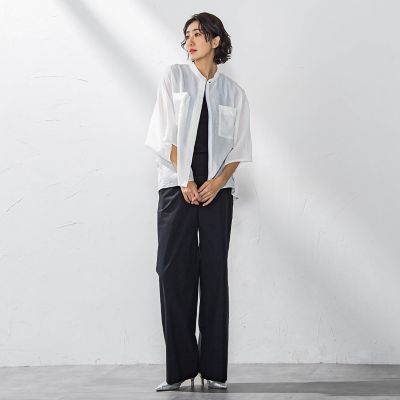 バックラッシュリネン混パンツ≪洗濯機で洗える≫
