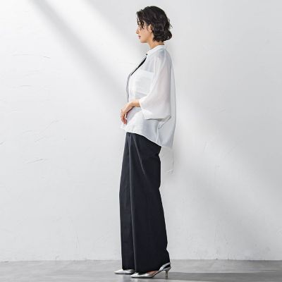 バックラッシュリネン混パンツ≪洗濯機で洗える≫