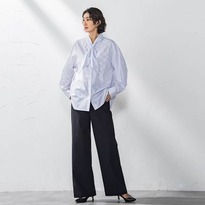 バックラッシュリネン混パンツ≪洗濯機で洗える≫