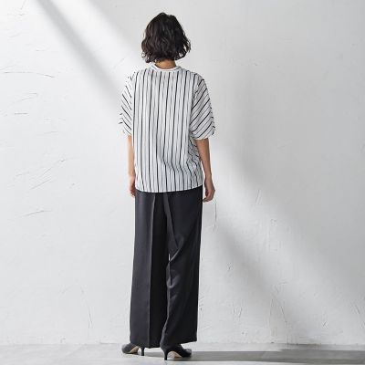 【ＷＥＢ限定】タックワイドパンツ≪洗濯機で洗える≫