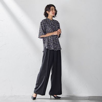 【ＷＥＢ限定】タックワイドパンツ≪洗濯機で洗える≫