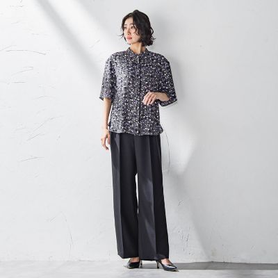 【ＷＥＢ限定】タックワイドパンツ≪洗濯機で洗える≫