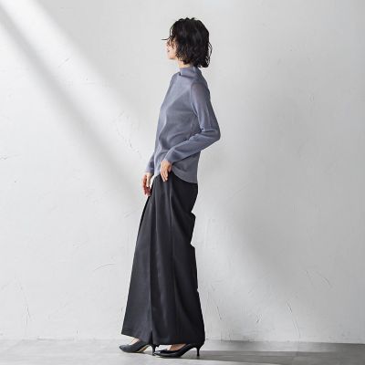 【ＷＥＢ限定】タックワイドパンツ≪洗濯機で洗える≫