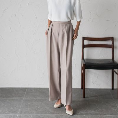 WEB限定】タックワイドパンツ≪洗濯機で洗える≫ | la.f