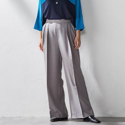 WEB限定】タックワイドパンツ≪洗濯機で洗える≫ | la.f