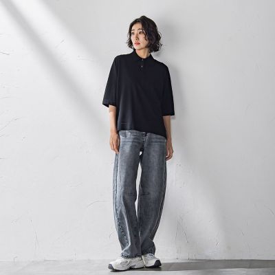 【ＷＥＢ限定】デニムカーブパンツ≪洗濯機で洗える≫
