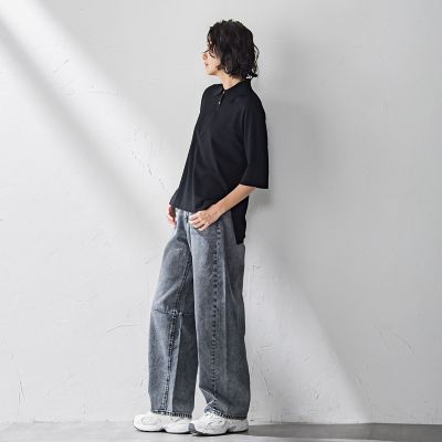 【ＷＥＢ限定】デニムカーブパンツ≪洗濯機で洗える≫