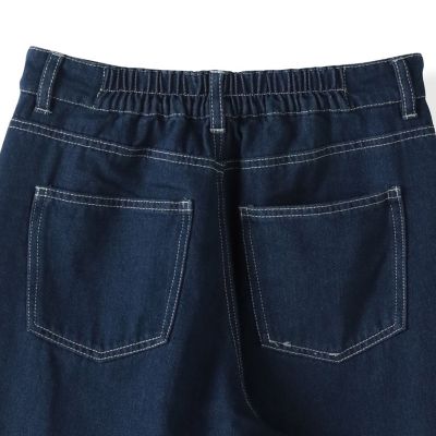 【ＷＥＢ限定】デニムカーブパンツ≪洗濯機で洗える≫