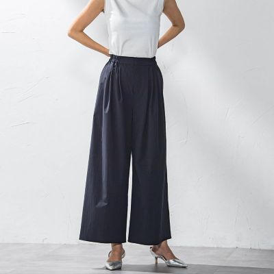 【SALE】la.f...（Women）/ラ エフ タックボリュームワイドパンツ&#8810;洗濯機で洗える&#8811; 04ブラック パンツ・ズボン【三越伊勢丹/公式】