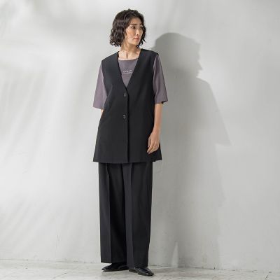 ドライシャンタンワイドパンツ≪洗濯機で洗える≫
