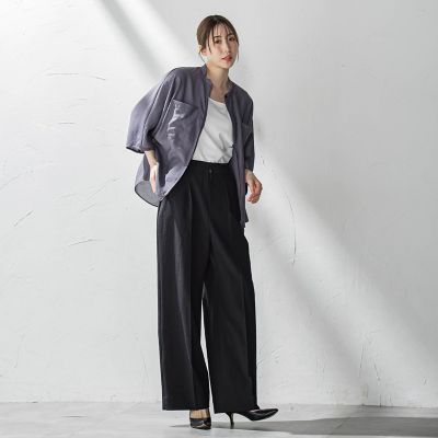 ドライシャンタンワイドパンツ≪洗濯機で洗える≫