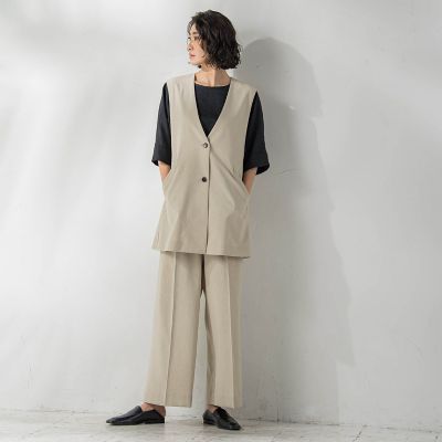 ドライシャンタンワイドパンツ≪洗濯機で洗える≫