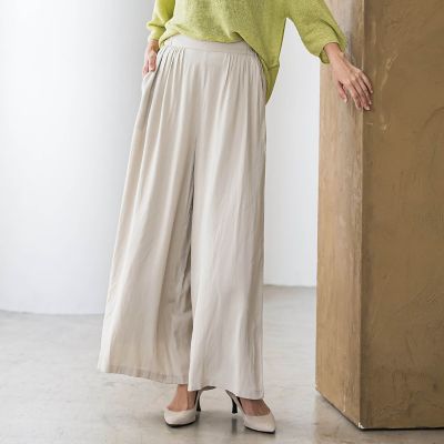 la.f...（Women）/ラ エフ 【ＷＥＢ限定】ガウチョワイドパンツ≪手洗い可能≫