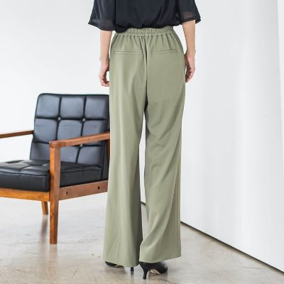パッチポケットワイドパンツ≪洗濯機で洗える≫