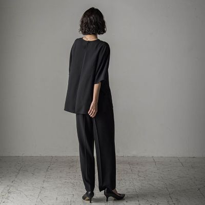 旅楽シリーズ／極】メランジツイルストレートパンツ≪洗濯機で洗える