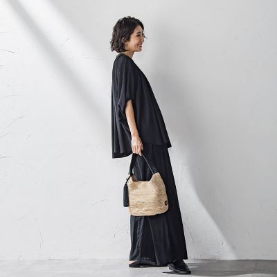 【ＷＥＢ限定】ウエストギャザーワイドパンツ≪手洗い可能≫