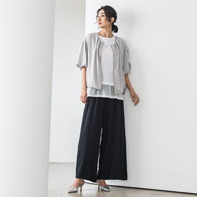 【ＷＥＢ限定】ウエストギャザーワイドパンツ≪手洗い可能≫